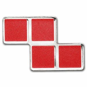 TETRIS Z-Tetrimino Red Block 2023 1 oz Pure Silver Colorized BU Coin - Niue