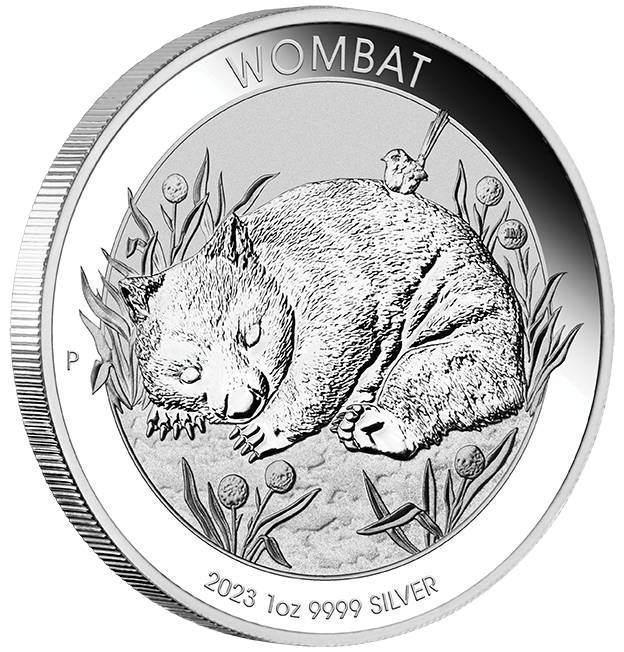 AUSTRALIAN WOMBAT 2023 1 oz Pure Silver Coin in Capsule - Perth Mint