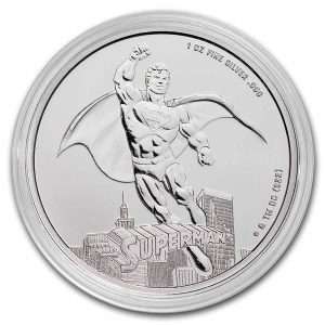 SUPERMAN DC COMICS 2023 1 oz Pure Silver Brilliant Uncirculated Coin in Capsule - Samoa