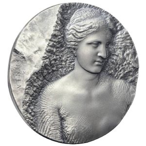 VENUS DE MILO 2023 2 oz $5 High Relief Antique Silver Coin - Niue - Lithuanian Mint