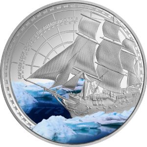 Captain James Cook 2023 $1 First Antarctic Crossing 250th Anniversary 1oz Silver Proof Coin - Niue