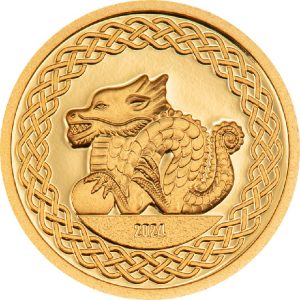 Year of the Dragon 2024 0.5g 1000 Togrog Gold Proof Coin - Mongolia - Coin Invest Trust