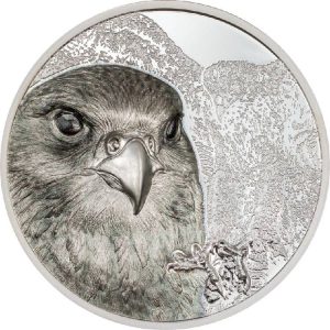 MONGOLIAN FALCON 2023 2000 Togrog 3 Oz Silver .999 Smartminting Ultra High Relief Coin - Mongolia - Coin Invest Trust