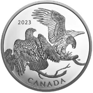 The Striking Bald Eagle 2023 $30 2 oz Pure Silver Coin - Canada