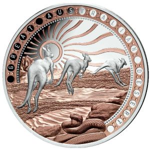 Great Australian Desert 2023 $1 Rose Gold-plated 1 oz Silver Proof Coin - Niue