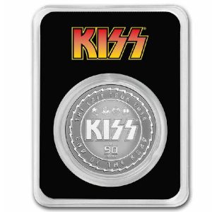 KISS 50th Anniversary 2023 1 Oz BU Silver Coin in TEP - Niue