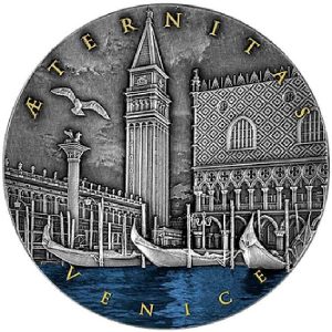 Aeternitas Series Venice 2022 $5 2 Oz Pure Silver Ultra High Relief Coin - Niue