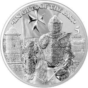 KNIGHTS OF THE PAST 2023 1 oz 5 Euro Pure Silver BU Coin - Malta - Germania Mint