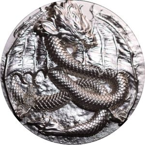 Wealth Winged Dragon 9 Dragon Series Coin #2 2024 5 oz 18888 Francs CFA Fine Silver Coin - MINTAGE OF 50 COINS ONLY - Republique du Tchad (PRE-ORDER)