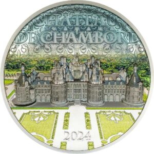 Château de Chambord 2024 $25 5 oz Silver Proof Coin - Cook Islands - Coin Invest Trust (PRE-ORDER)