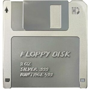 Floppy Disk TechStalgic Series 2024 2 oz $2 Pure Silver Special Shape Coin - Niue