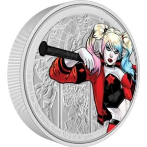 DC Villains HARLEY QUINN™ 2024 3 oz $10 Silver Colour Proof Coin - Niue - NZ Mint