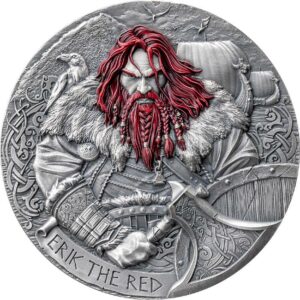 ERIK THE RED The Way to Valhalla 2024 2000 Francs CFA 2 oz Pure Silver Antique Finish Coin - Mint XXI - Cameroon