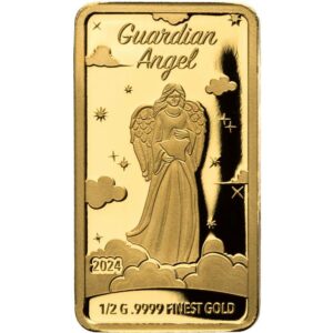 Guardian Angel 2024 0.5 g $10 Pure Gold Bar in Assay Card - Solomon Island