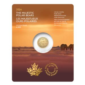 The Majestic Polar Bears 2024 $5 Pure Gold Premium BU Coin - Royal Canadian Mint