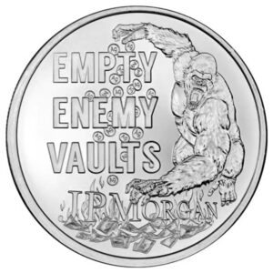 Empty Enemy Vaults  2023 1 oz Fine Silver Round - Silver Shield