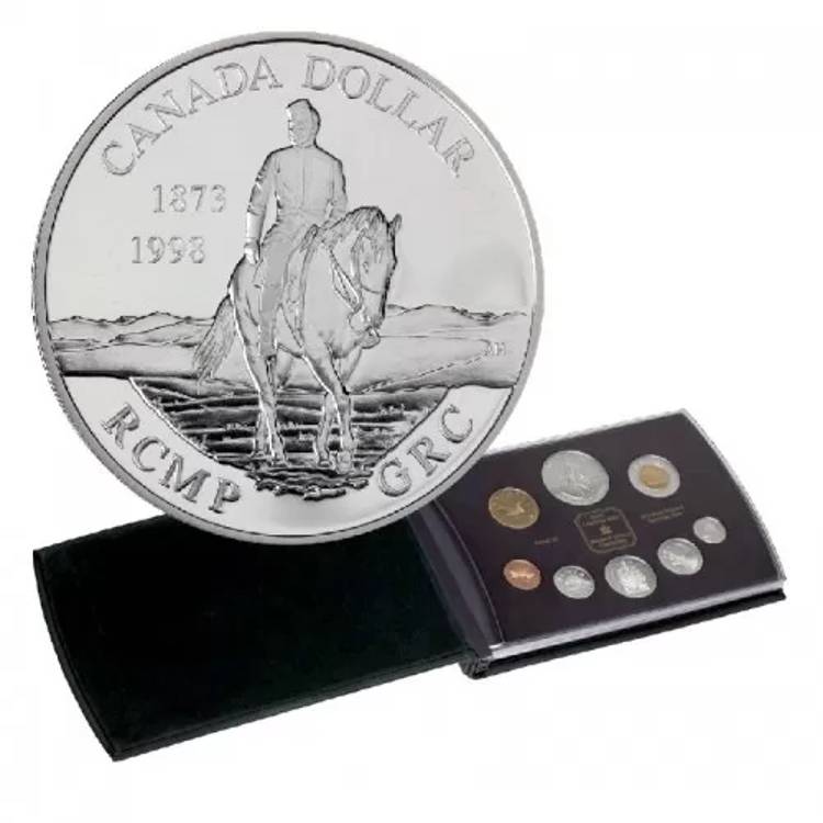 1998 カナダ銀ドル プルーフ RCMP 125 周年記念 1998 $1 Royal Canadian Mounted Police (RCMP), 125th