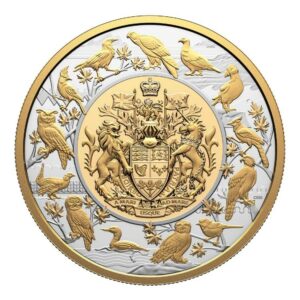 Heraldic Landscape Birds of Canada 2024 $50 5 oz Pure Silver Proof Coin - Royal Canadian Mint