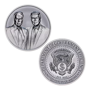 Trump and Musk DOGE Seal 2025 1 oz Silver Round - Intaglio Mint
