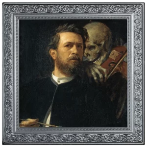 Arnold Bocklin Treasures of World Painting Dark Edition 2025 1 oz 1000 CFA francs Pure Silver Black Proof Coin - Republic of Cameroon - Mint of Poland