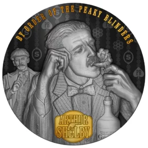 Arthur Shelby Peaky Blinders 2024 $5 2 oz Black Proof Pure Silver Coin - Niue (PRE-ORDER)