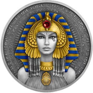 CLEOPATRA 2025 2 oz  $5 Pure Silver Antique Finish Gilded Coin - Niue - Mint of Poland (PRE-ORDER)