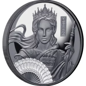 Chess Queen 2025 $1 1 oz Pure Silver Black Proof Coin - Niue - Downies Collectible