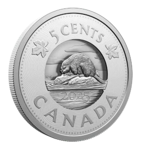 Multilayered Beaver 2025 5 Cents 3 oz Fine Silver Proof Coin - Royal Canadian Mint