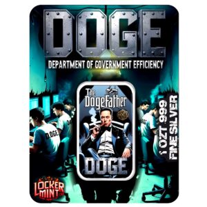 The Dogefather 2025 1 oz Silver Coloured Bar in Card - 470 Mintage - Locker Mint