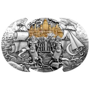 ATLANTIS 2025 $10 5 oz Pure Silver Antique Finish Coin with Sliding Door - Samoa - MDM (PRE-ORDER)