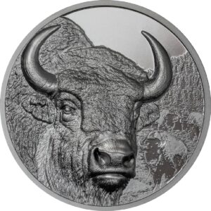 Wild Mongolia Bison 2025 1000 Togrog 2 oz Silver Black Proof Coin - Mongolia - Coin Invest Trust (PRE-ORDER)