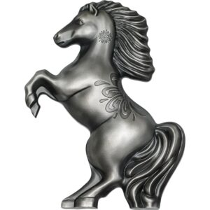 Wild Horse Lunar Year Collection 2026 1000 Togrog 1 oz  Silver Antique Finish Coin - Mongolia - Coin Invest Trust (PRE-ORDER)