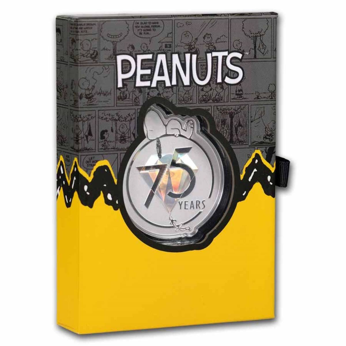 スヌーピー　メダル　PEANUTS ４５周年記念 Peanuts 75 Year Diamond Anniversary Snoopy 2025 1 oz Pure Proof Silver