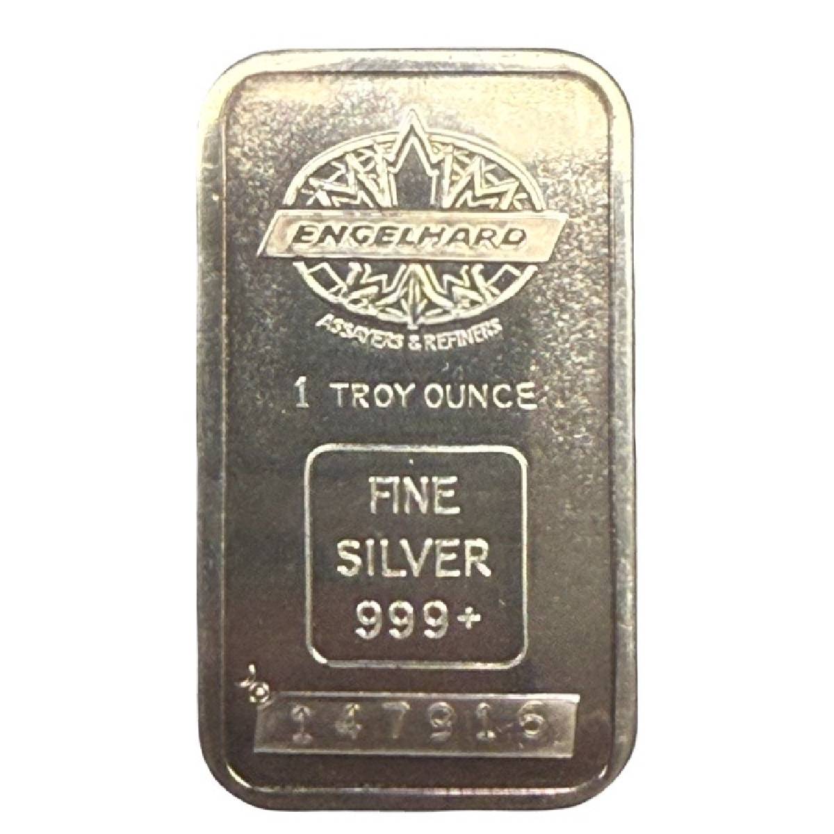 Engelhard 1 oz Silver Bar – .999+ Fine Silver – Vintage Serial