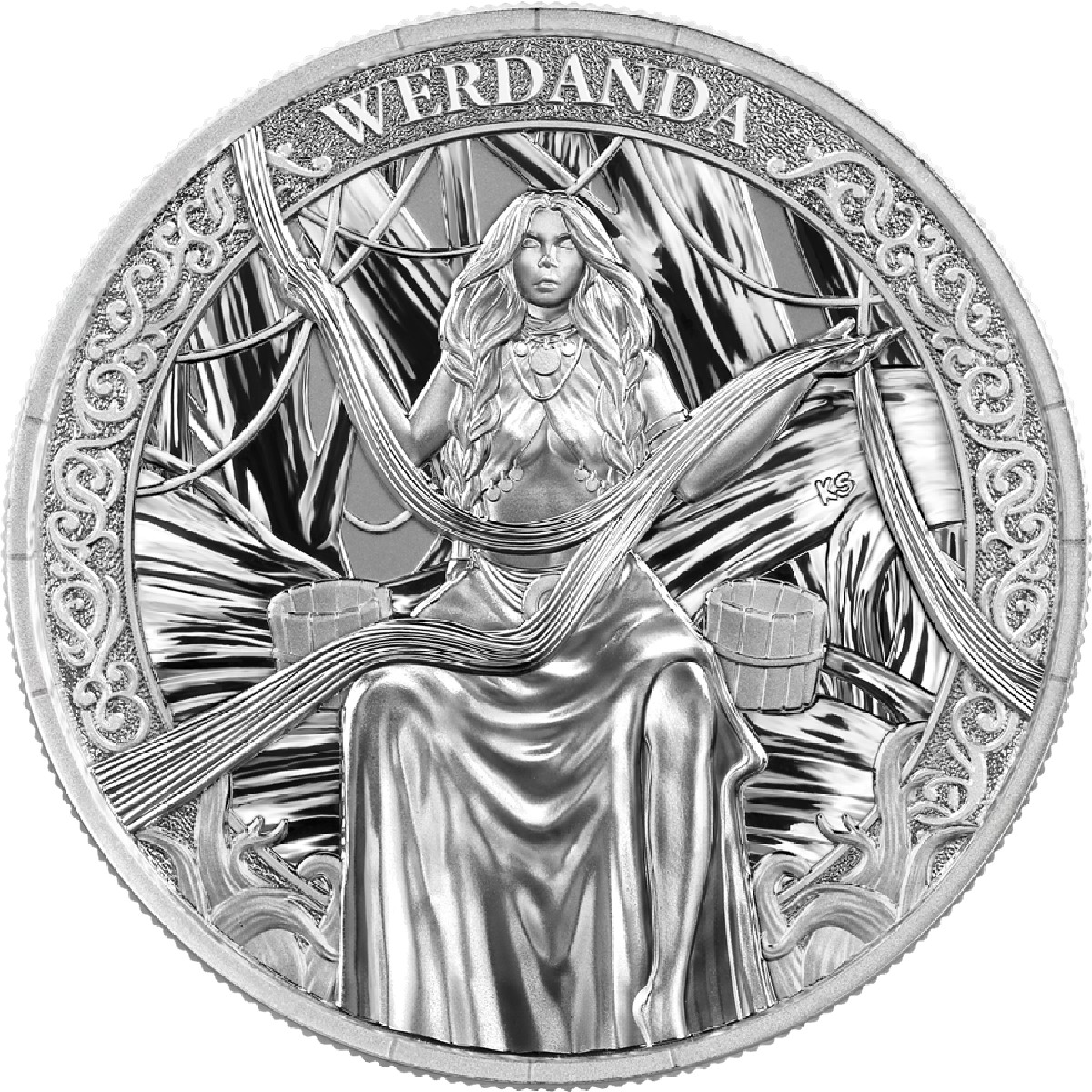 Norns Werdanda 2026 5 Marks 1 oz Silver BU Coin - Germania Mint