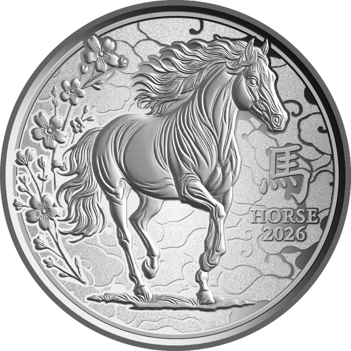 Lunar Horse 2026 100 Francs CFA 1/10 oz Pure Silver Proof Coin
