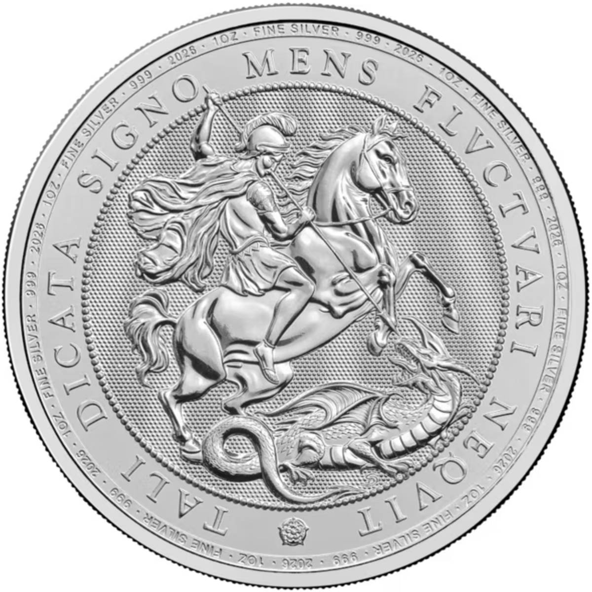 St George and the Dragon 2026 £2 1 oz Pure Silver BU Coin - The