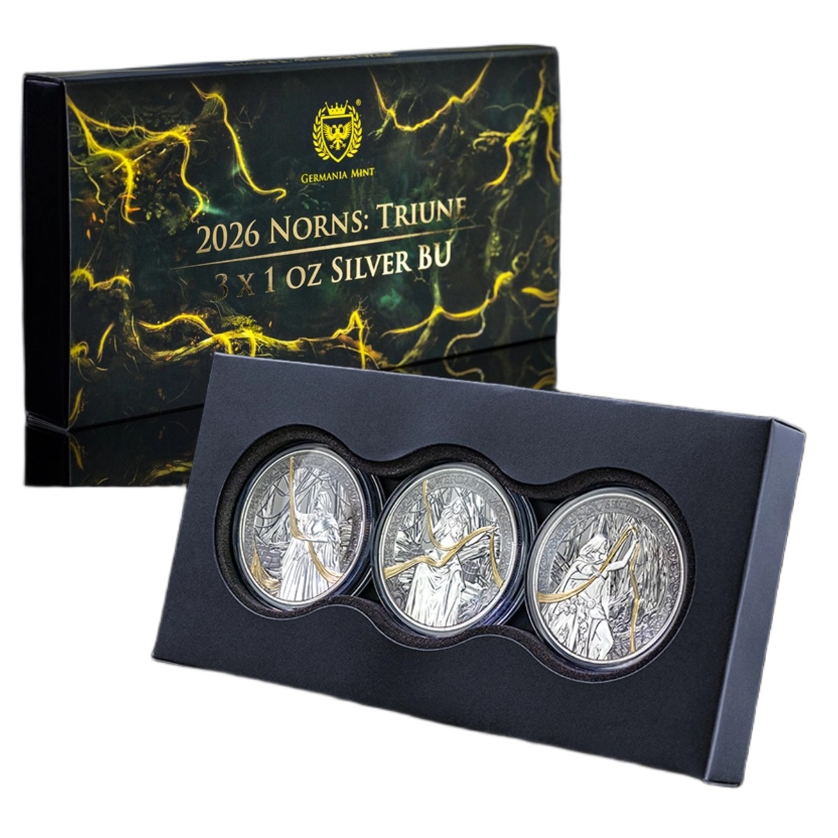 Norns Triune 2026 1 oz x3 Silver Coin Set - Germania Mint`