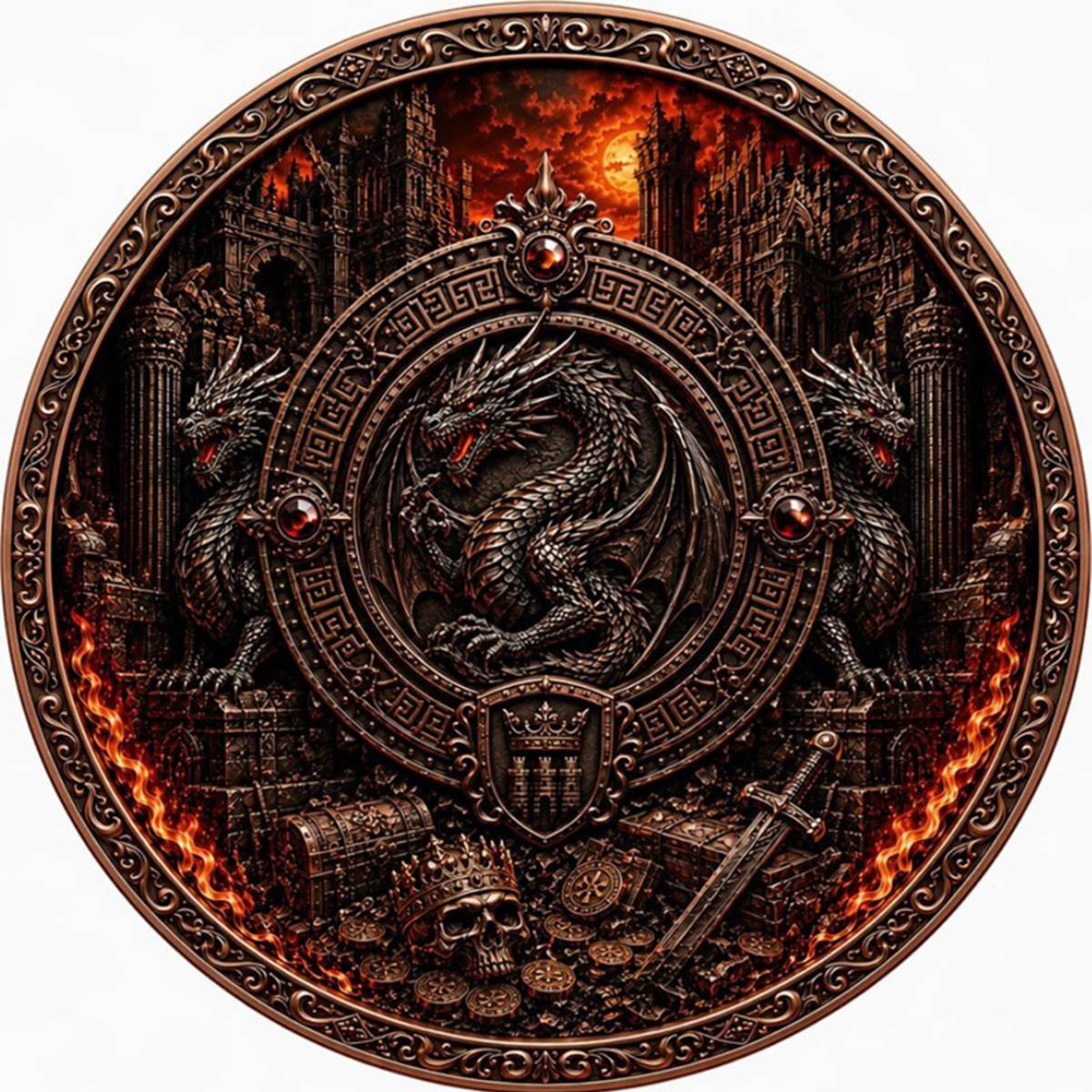 Feu de Saint-Antoine【LP】ブラックメタル ダンジョンシンセ Saint Michael and the Dragon's Hoard Interactive Coins Series 2026
