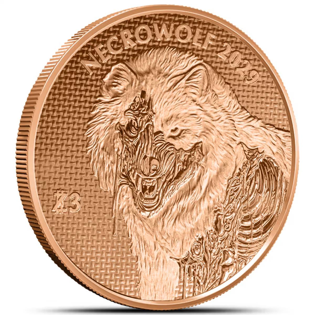 Zombucks World Necrowolf 1 oz Copper Round