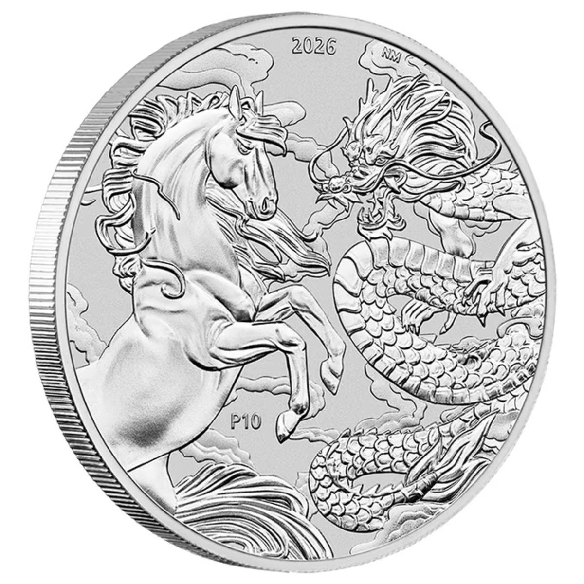 Chinese Myths and Legends Dragon and Horse 2026 $1 1 oz Pure